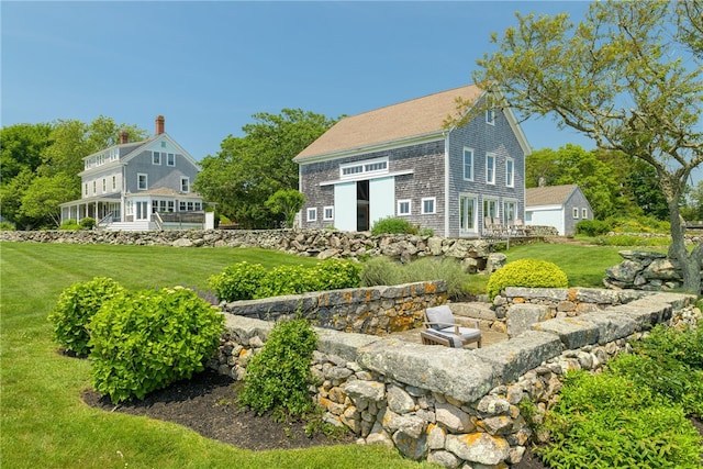 68 Grange Ave, Little Compton, RI 02837 - back of property featuring a yard