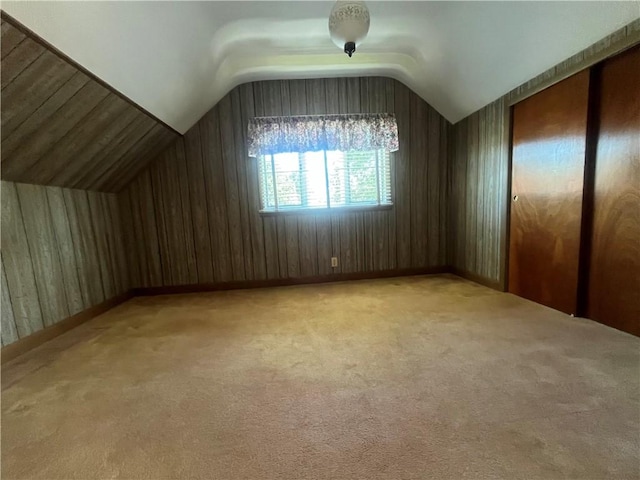 16 Winthrop St, Cranston, RI 02910 - additional living space with vaulted ceiling and light carpet