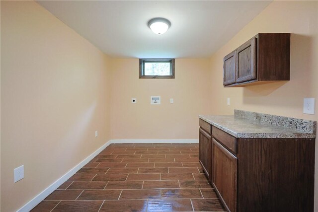 154 Foster Center Rd, Foster, RI 02825 - washroom featuring hookup for an electric dryer, cabinet space, hookup for a washing machine, and dark wood finished floors