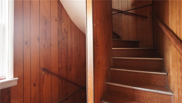 271 Union Ave, Providence, RI 02909 - stairway with wooden walls
