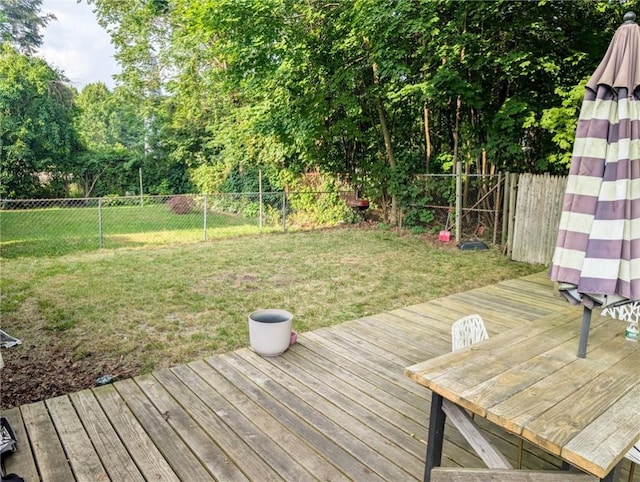 10 Stamford Ave, Providence, RI 02907 - deck with a fenced backyard and view of scattered trees
