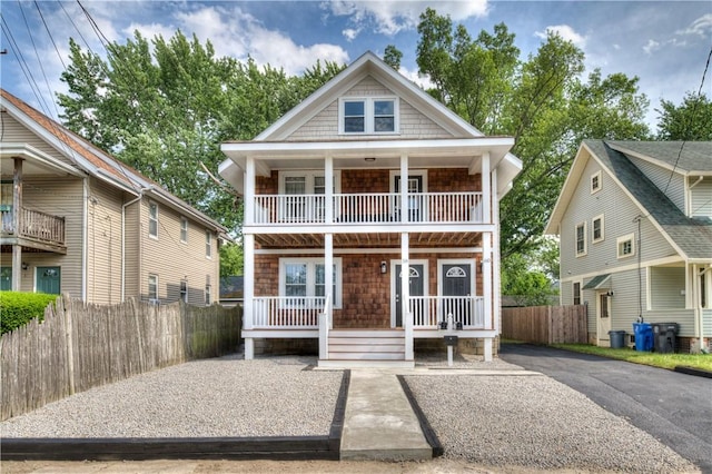 58 Cliffdale Ave, Cranston, RI 02905 - view of front of property featuring covered porch and a balcony