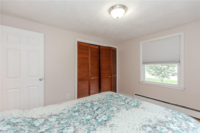 40 Lufkin Ct, Warwick, RI 02888 - bedroom with a baseboard radiator and a closet