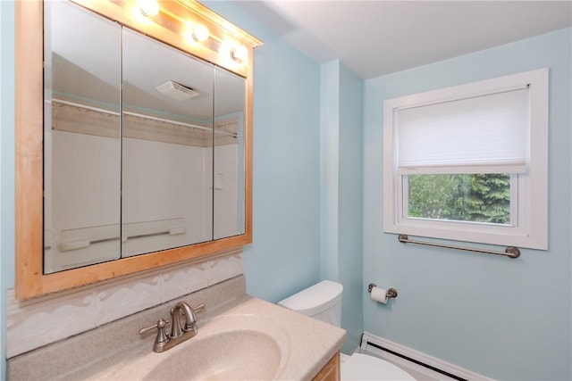 40 Lufkin Ct, Warwick, RI 02888 - full bath featuring a baseboard radiator, vanity, and a shower