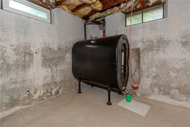 40 Lufkin Ct, Warwick, RI 02888 - basement with oil tank and plenty of natural light