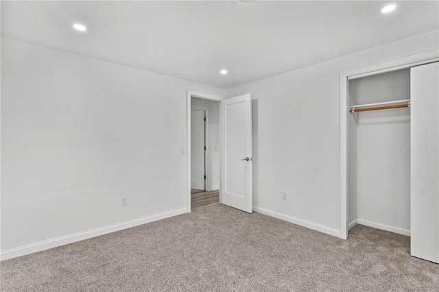 299 George Arden Ave, Warwick, RI 02886 - unfurnished bedroom with carpet floors, recessed lighting, and a closet