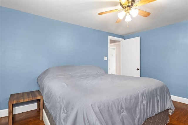 41 Valley View Dr, Cumberland, RI 02864 - bedroom featuring dark wood-type flooring and a ceiling fan