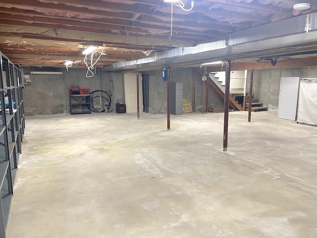 141 Sturbridge Dr, Warwick, RI 02886 - unfinished basement with stairway