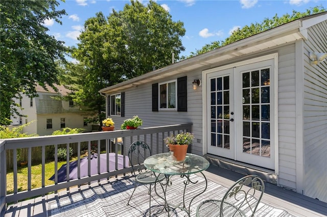 4 Clarke St, Warwick, RI 02886 - wooden deck featuring french doors