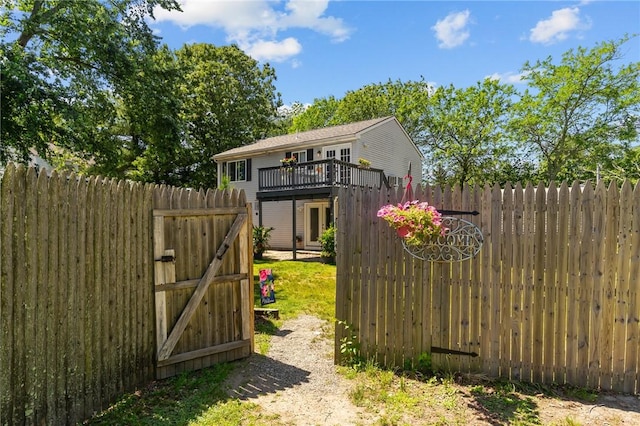 4 Clarke St, Warwick, RI 02886 - gate featuring a wooden deck