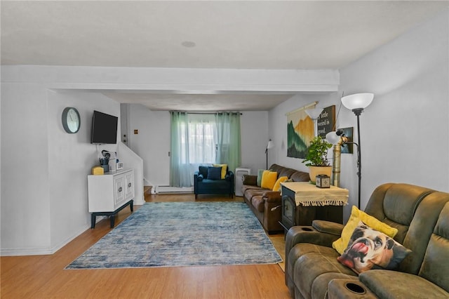 4 Clarke St, Warwick, RI 02886 - living area with wood finished floors and baseboard heating