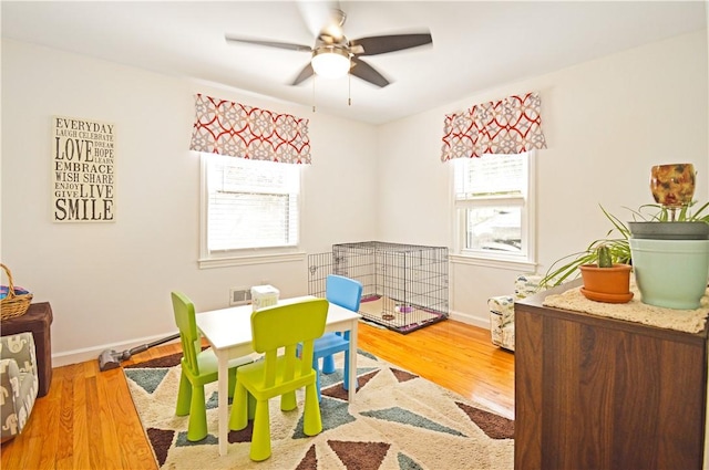 27 Observatory Rd, Warwick, RI 02888 - game room with a ceiling fan and wood finished floors