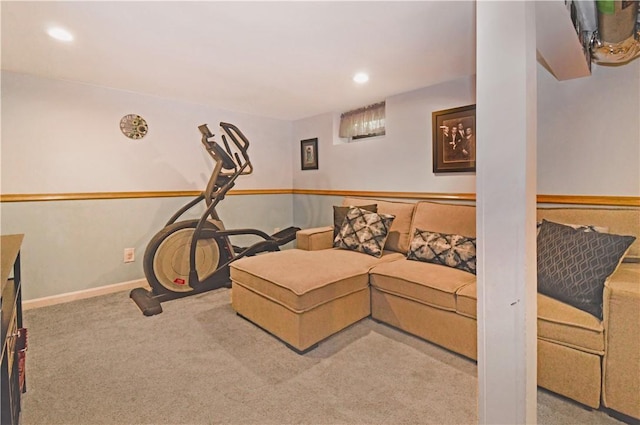 27 Observatory Rd, Warwick, RI 02888 - exercise room with recessed lighting and carpet floors