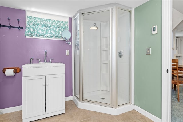 161 Ferncrest Ave, Cranston, RI 02905 - full bath featuring a stall shower, tile patterned floors, and vanity