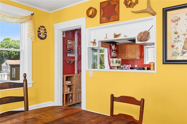 161 Ferncrest Ave, Cranston, RI 02905 - dining room with wood finished floors and crown molding