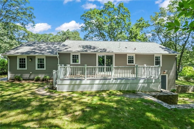 88 Grand View Rd, East Greenwich, RI 02818 - rear view of property featuring a yard and a deck
