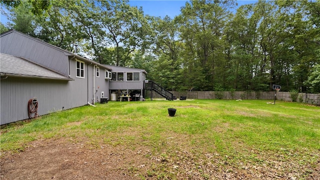 14 Deer Run Dr, Coventry, RI 02816 - view of yard featuring stairs and a sunroom