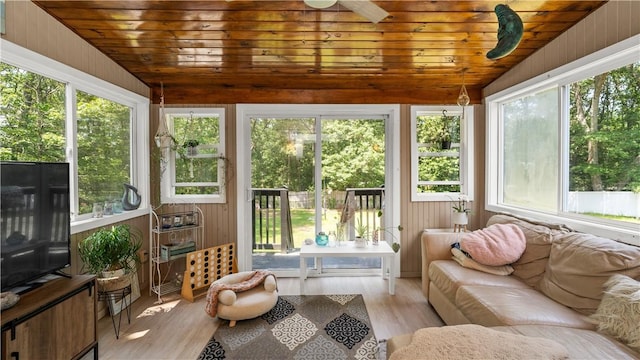14 Deer Run Dr, Coventry, RI 02816 - sunroom with lofted ceiling and a ceiling fan