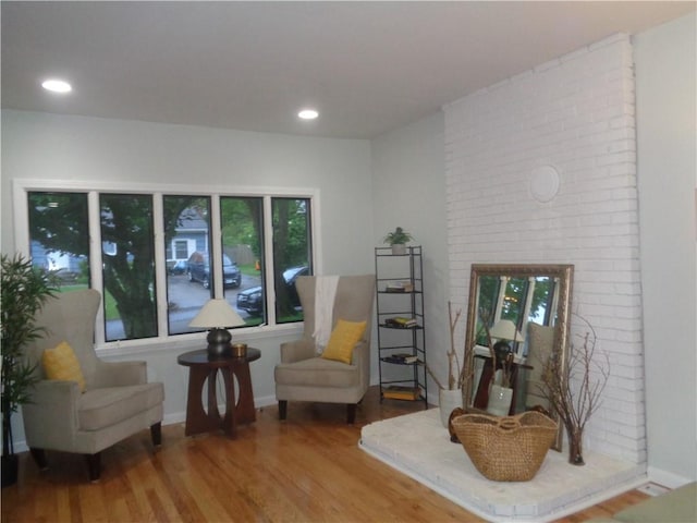 155 Lewiston St, Warwick, RI 02889 - sitting room featuring wood finished floors and recessed lighting
