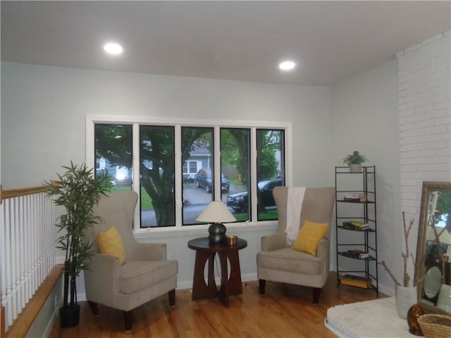 155 Lewiston St, Warwick, RI 02889 - sitting room featuring wood finished floors and recessed lighting