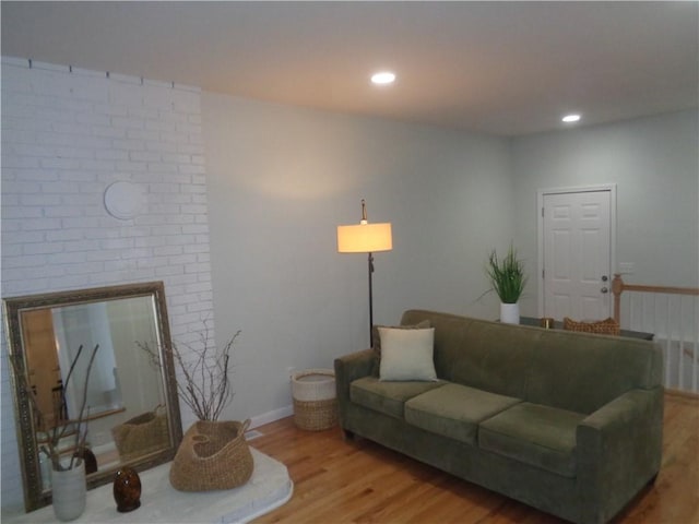155 Lewiston St, Warwick, RI 02889 - living room featuring wood finished floors and recessed lighting