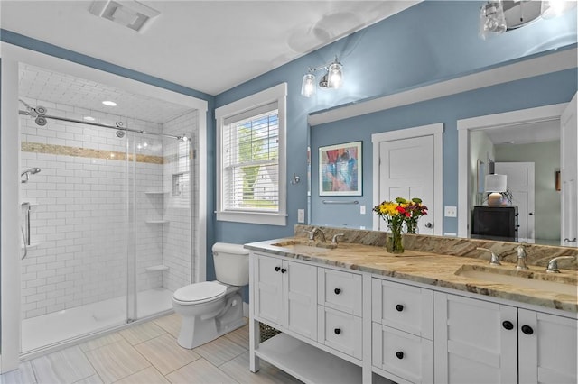83 Silas Hill Way, Exeter, RI 02822 - bathroom featuring double vanity and a stall shower