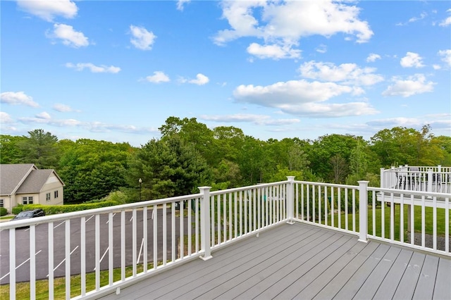 83 Silas Hill Way, Exeter, RI 02822 - deck featuring a forest view