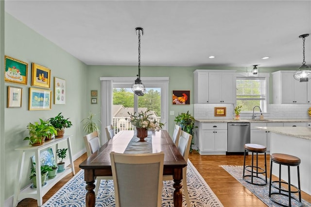 83 Silas Hill Way, Exeter, RI 02822 - dining area with plenty of natural light, light wood-style flooring, and recessed lighting