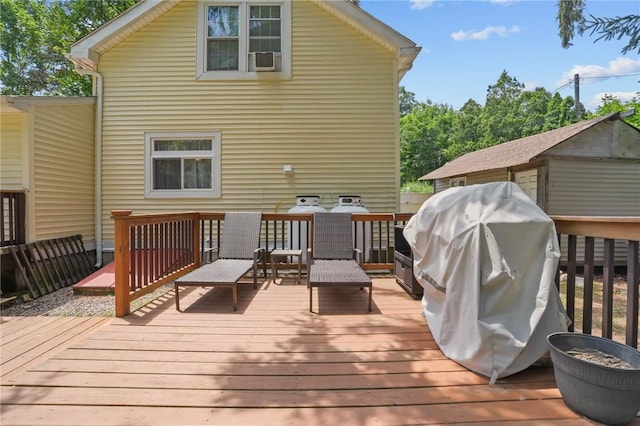 273 Main St, Cranston, RI 02823 - wooden deck featuring area for grilling and outdoor lounge area