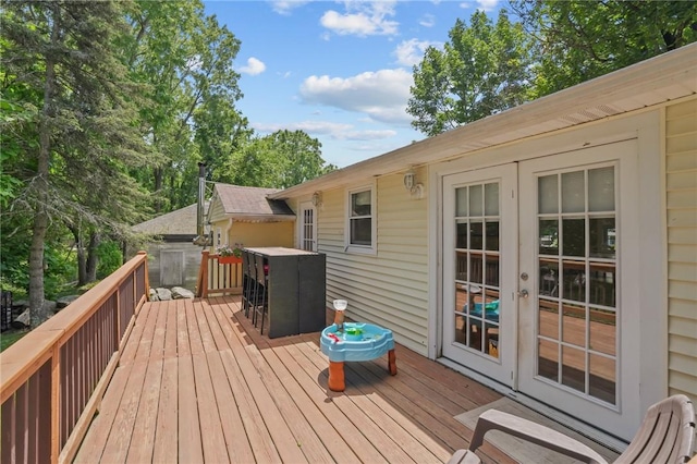 273 Main St, Cranston, RI 02823 - wooden terrace featuring french doors