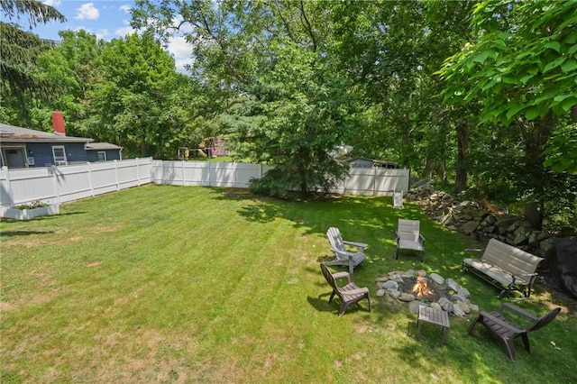 273 Main St, Cranston, RI 02823 - view of yard with a fire pit
