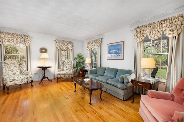 34 Finch Ln, North Kingstown, RI 02874 - living room with light wood-style flooring and crown molding