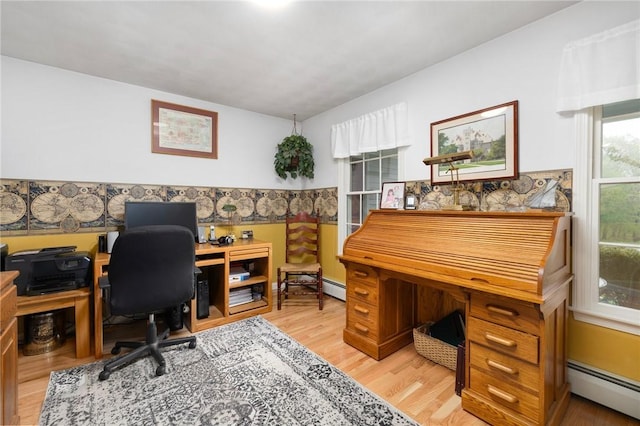 34 Finch Ln, North Kingstown, RI 02874 - office space with a baseboard radiator and light wood finished floors