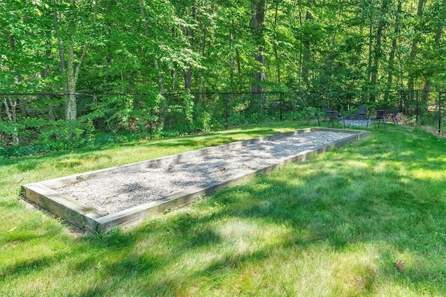 1060 Joslin Rd, Burrillville, RI 02830 - view of home's community with a game area and a wooded view