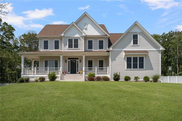 9 Scarlett Way, Cranston, RI 02921 - view of front of property featuring a porch, board and batten siding, and roof with shingles