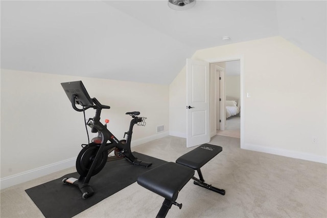 9 Scarlett Way, Cranston, RI 02921 - exercise room featuring lofted ceiling and carpet