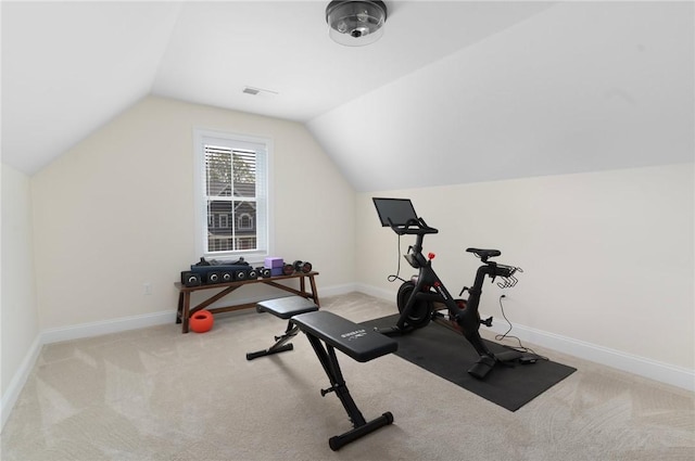 9 Scarlett Way, Cranston, RI 02921 - exercise area with vaulted ceiling and carpet flooring
