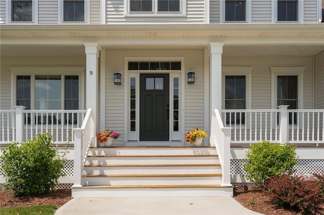 9 Scarlett Way, Cranston, RI 02921 - doorway to property with a porch