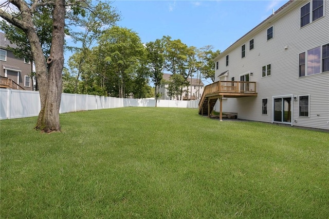 9 Scarlett Way, Cranston, RI 02921 - view of yard featuring stairway and a deck