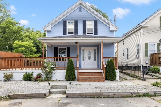2 Palfrey Pl, Providence, RI 02909 - view of front of property with a porch and cooling unit