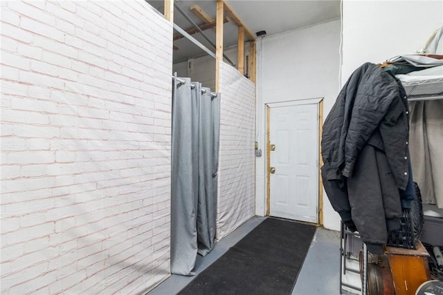 598 Laurel Hill Ave, Cranston, RI 02920 - mudroom with finished concrete floors