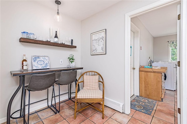5 Havens Rd, Westerly, RI 02891 - indoor dry bar featuring baseboard heating and light tile patterned flooring