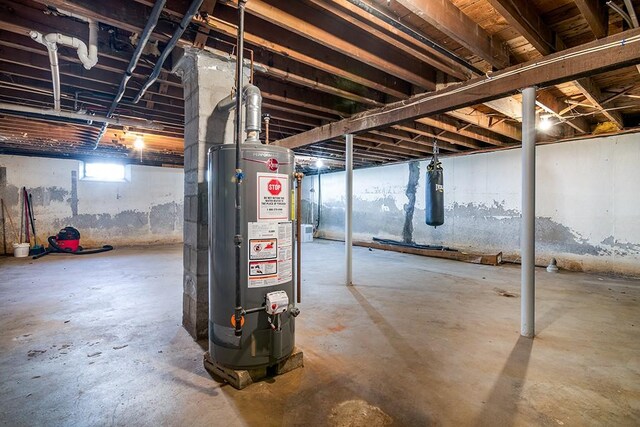 136 Davis Ave, Cranston, RI 02910 - below grade area with gas water heater