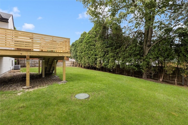 193 Mohawk Trl, Cranston, RI 02921 - fenced backyard with stairs and a deck