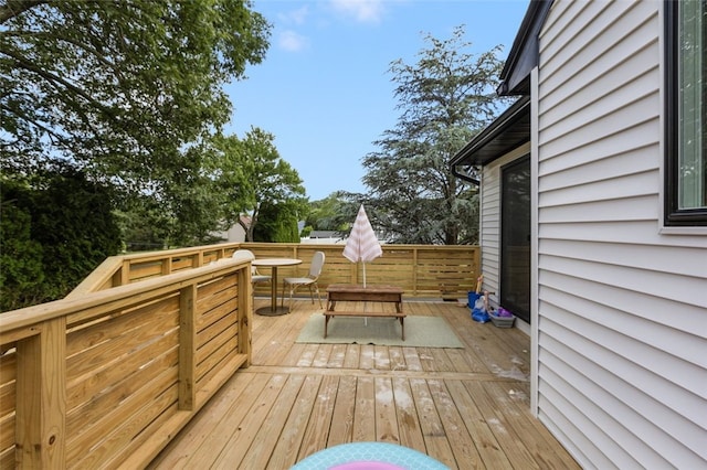 193 Mohawk Trl, Cranston, RI 02921 - wooden deck featuring outdoor dining space
