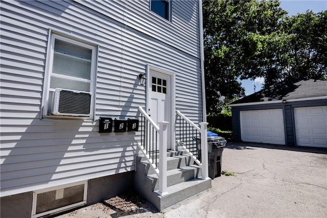 25 Unit St, Providence, RI 02909 - property entrance featuring a detached garage