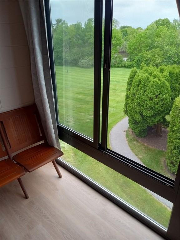 510 Child St Unit 106C, Warren, RI 02885 - doorway to outside with wood finished floors
