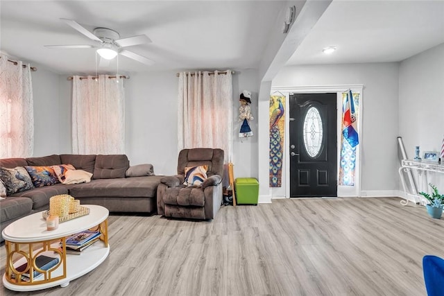222 Pavilion Ave, Providence, RI 02905 - living area with wood finished floors and ceiling fan