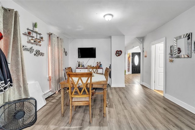 222 Pavilion Ave, Providence, RI 02905 - dining area with wood finished floors and baseboards