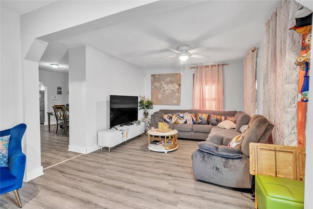 222 Pavilion Ave, Providence, RI 02905 - living room featuring ceiling fan and wood finished floors
